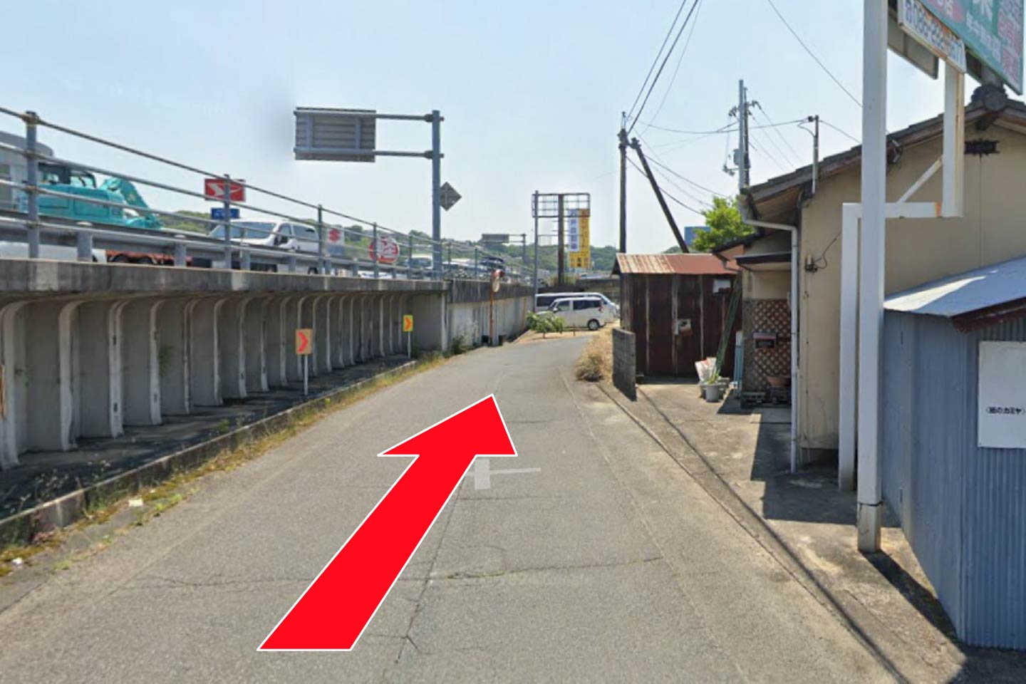 加須山交差点側道